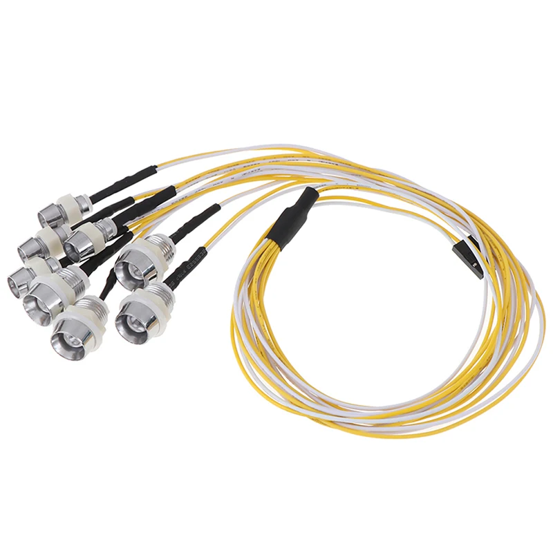 

8 LED light 2 white 2 red 4 yellow for 1/10 1/8 rc crawler tamiya axial scx10