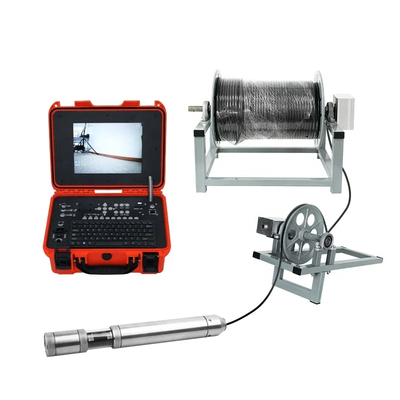 

73mmDual DF probe with Handle Winch deep underwater well inspection borehole caera good price