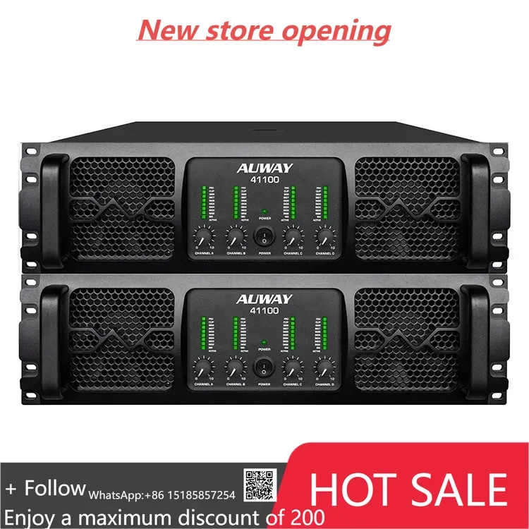 

41100 power amplifier Class H 3U 4 Channel Digital Stereo Power Amplifier Audio 1100w high power amplifiers linear
