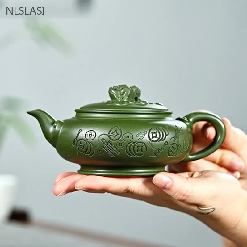 Yixing High-end Tea Pot Purple Clay Teapot Boutique Green Mud Beauty Kettle Chinese Tea Ceremony Customized Gifts 300ml