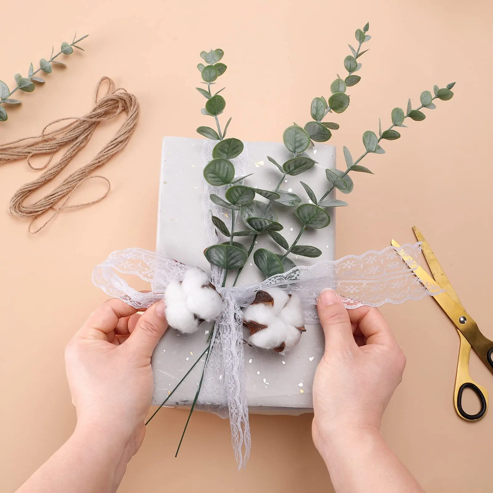 10pc 38CM Artificial Plants Eucalyptus Leaves Green Leaf Branches Flowers Wreath DIY Bouquet Centerpiece Wedding Home Decoration