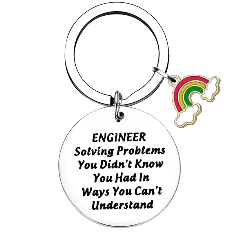 New Funny Engineer Gifts Key Chain Ring Engineering Student Gifts Mechanical Engineer Graduation Gift keychains pendant Gift