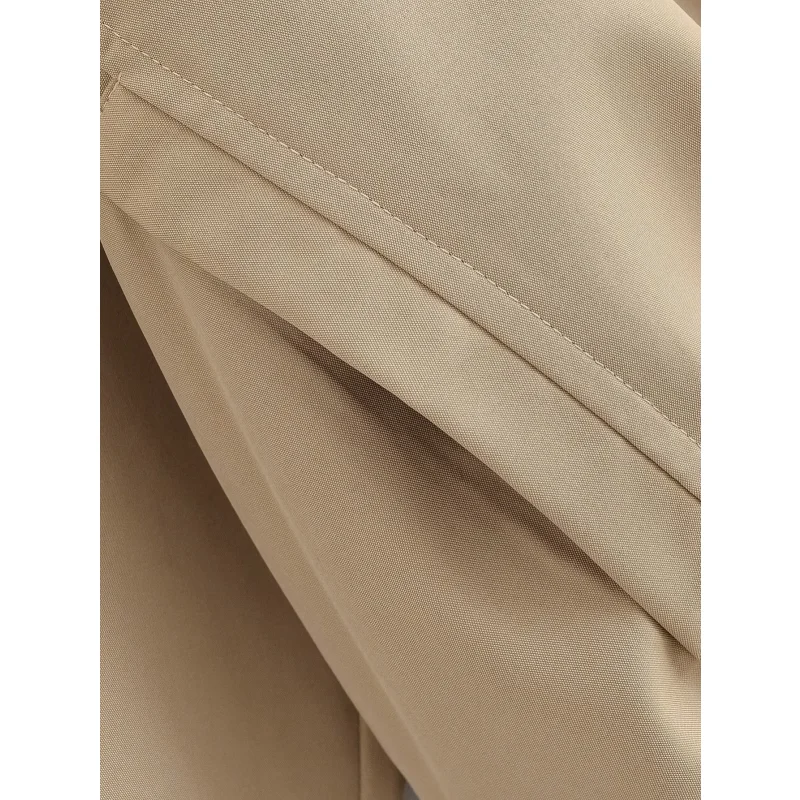 2026 Neue Damen Khaki Kapuzenjacke Langarm Reißverschluss Oversized Locker Lässige Oberbekleidung Damenmantel Langarm Reißverschluss-Design – Detail 10