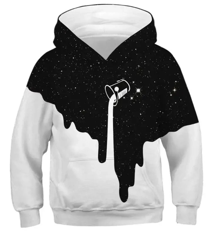 3D Print Black White Landscapes  Kids Hoodies Teen Sweatshirt Boy Girl Winter Clothes Casual Long Sleeve Children Pullover Tops