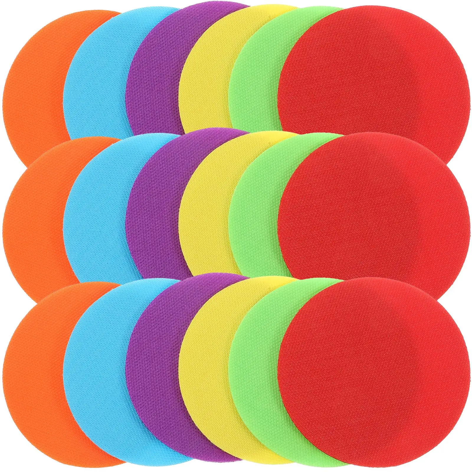 

30 Pcs Round Removable Carpet Training Stick for Classroom Game Trainning Sticker Teaching Marker Family Circular Baby