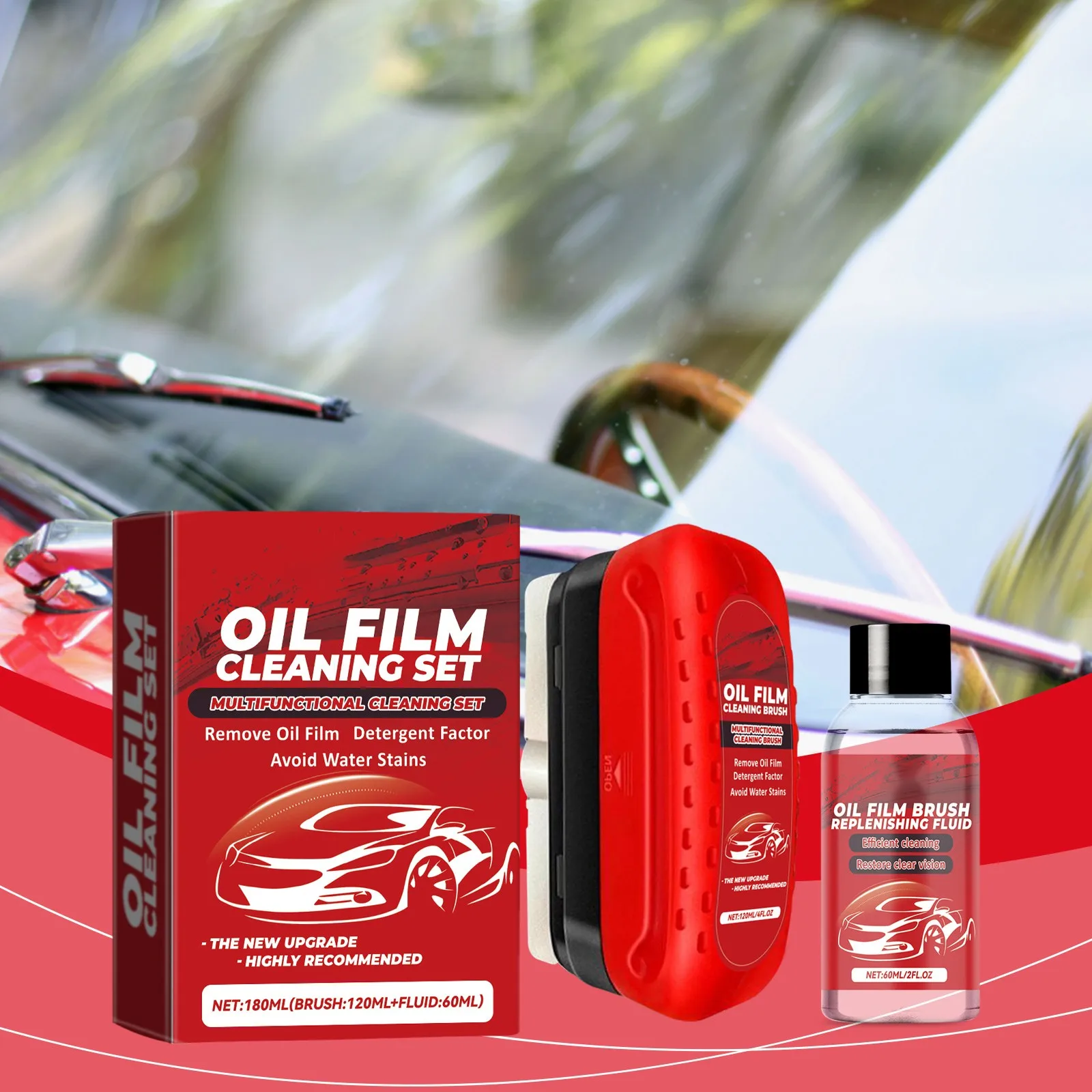 

180ml New Windscreen Film Cleaner for Cars and Motorcycles Windscreen Film Cleaner Motorcycle Surface Care stain removal