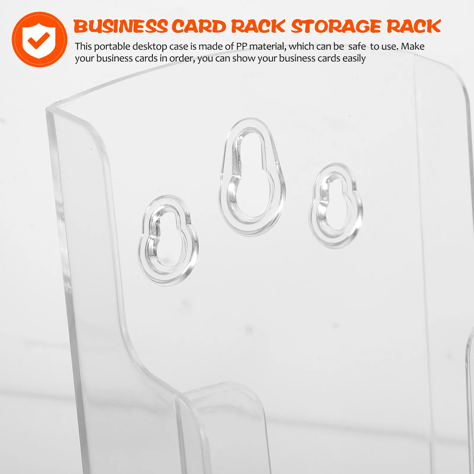 Portable PP Business Card Holder Organizer For Trade Show Table Display Business Professional Desk Clear Compact