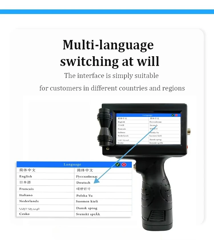 Metallic Ink Manual Batch Number Printer New Condition 2Year Handheld Date Coding Inkjet Marking Machine Fast Drying