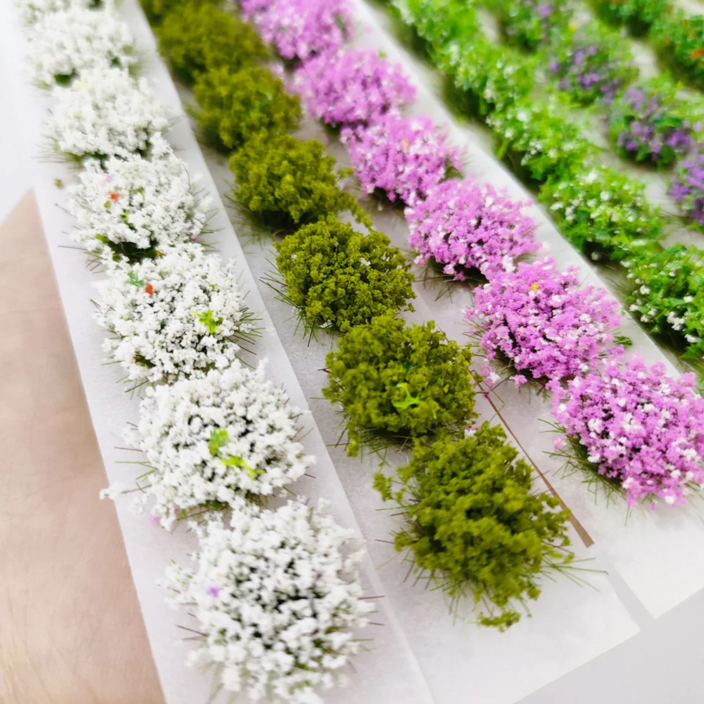 49/60-teiliges Künstliches Blumencluster-Modell für Landschaftsgestaltung, Gartendekoration, Statisches Gras, DIY-Modellbau-Materialien, Diorama-Zubehör – Detail 11