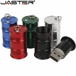 JASTER Metal Oil Drum Red USB Flash Drive 4GB 8GB 16GB 32GB 64GB Real Capacity Flash Disk 2.0 Gift Wholesale Pen Drive