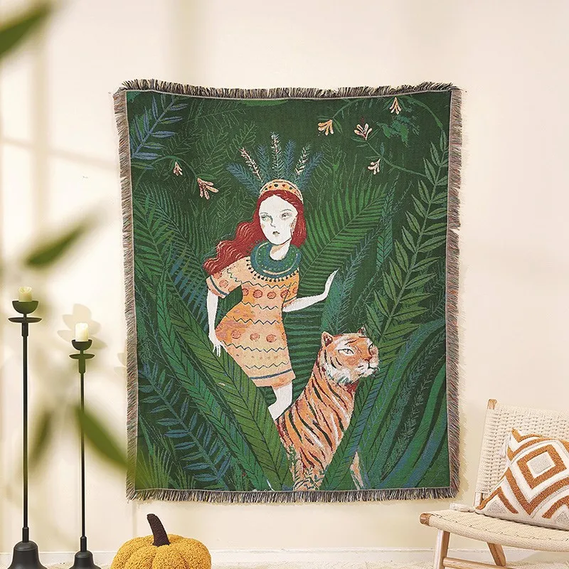 Women Leopard Throw Blanket Multifunction Beach Sofa Covers Cobertor Tassel Dust Cover Air Conditioning Blankets For Bed deken