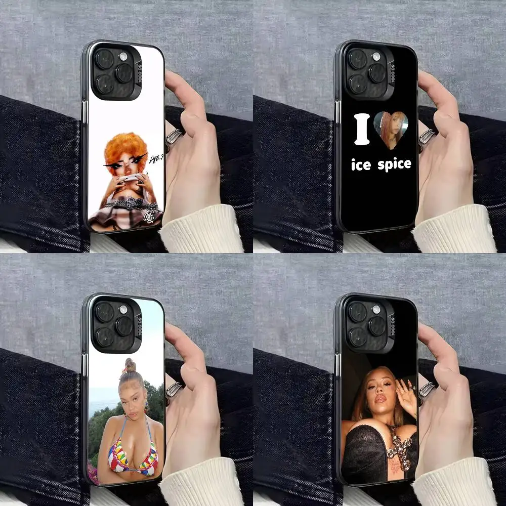 

Cool Girl I-Ice Spice Phone Case For iPhone 16,15,14,13,12,11,Mini,Pro,E,SE4,XS,MAX Black Candy Matte Box