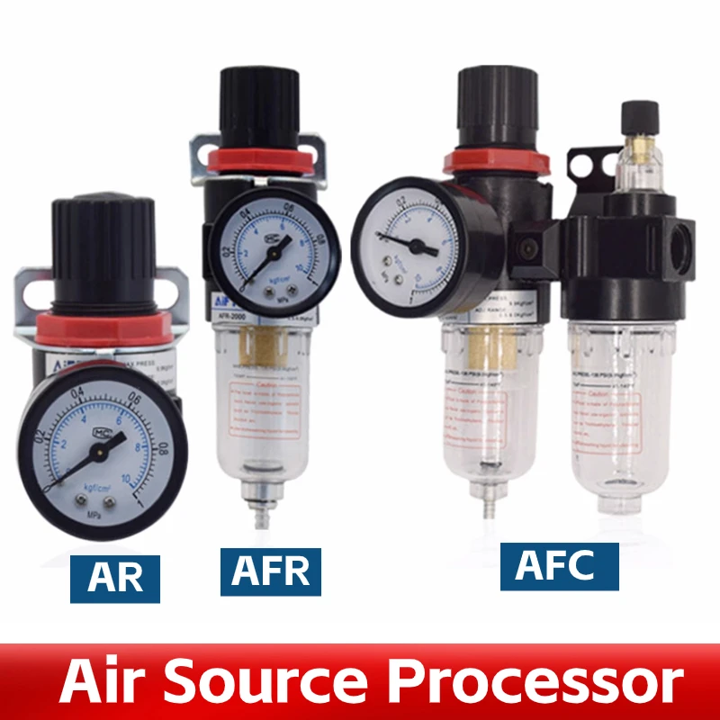 

Air Source Processor AFR+AL Duplex AFC2000 Air Pressure Regulating Valve +Fittings 8mm-02 Oil Water Separation Filter Thread1/4"