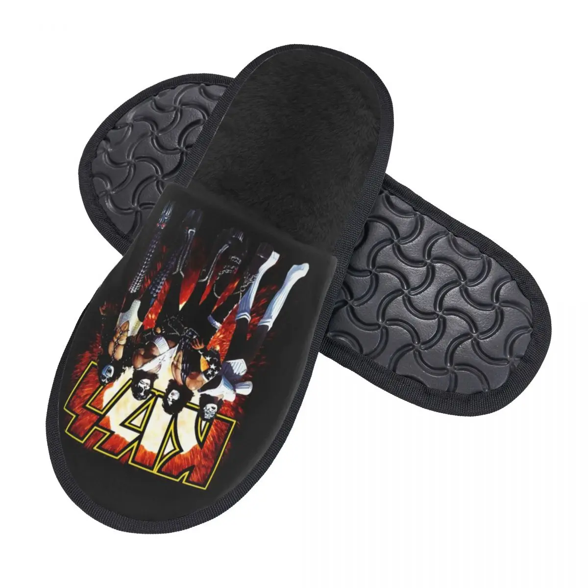 Custom Kisse Band Rock Roll House Slippers Soft Warm Heavy Metal Music Memory Foam Fluffy Slipper Indoor Outdoor Shoes