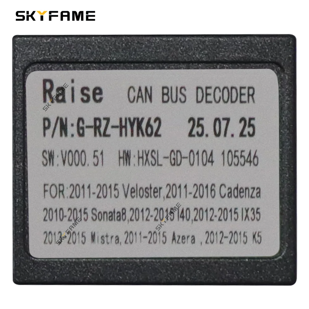 SKYFAME-Adaptador para carro Canbus Box para Hyundai, cablagem, decodificador, cabo de alimentação Android, IX35, Tucson, 16Pin