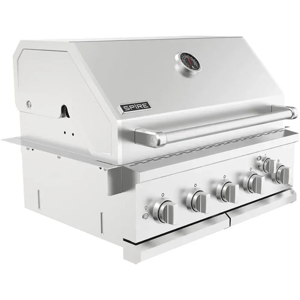 Premium Grill built-in head, Barbecue grill island, 5-Burner with Rear Burner Natural Gas 30 inches 3050R Island Grill Head