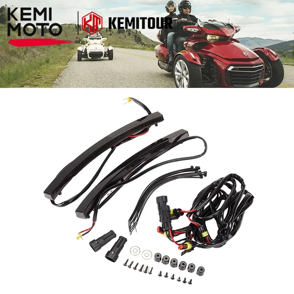 

KEMIMOTO LED Fender Turn Signal Light for Can-Am Spyder Front Spyder F3-S F3-T F3-LTD RS-S ST-S RT-S ST-LTD RT-LTD 2013-2018