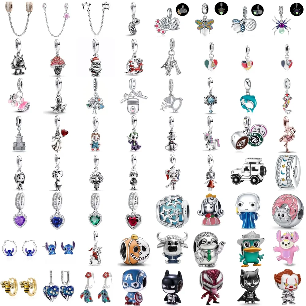 Hot Selling 925 Silver,Cow,Pumpkin Bead Spider,Fish Pendant Fit Original Bracelet DIY Accessories Exquisite Jewelry