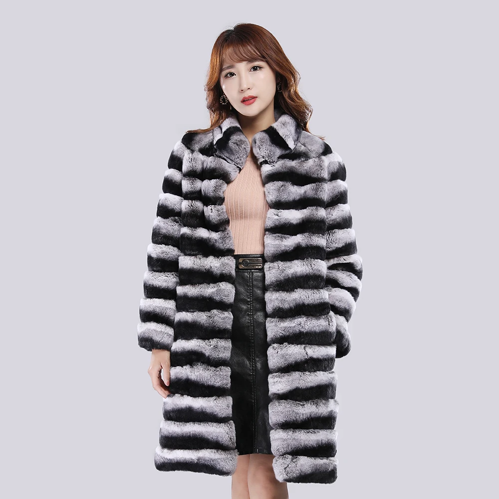 2025 Fashion Import Real Rex Rabbit Fur Coats Women High Quality Winter Warm Thick Natural Rabbit Fur Jackets Female Oversize