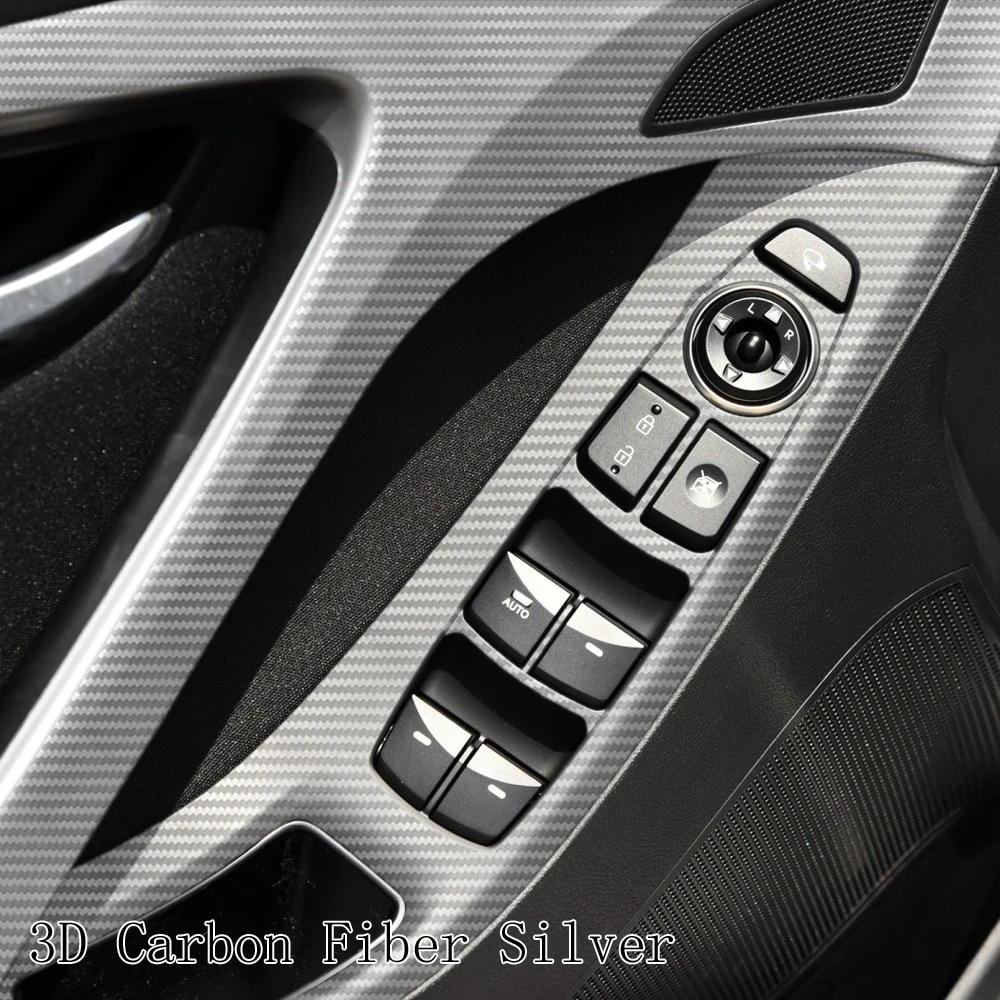 Carbon Fiber for Hyundai Elantra 2012-2016 Car Film Interior Stickers Center Console Gear Dashboard Air Door Handle Lift Panel