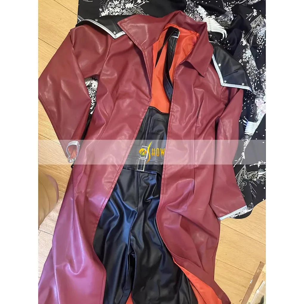 Mens Genesis Cosplay Costume FF7 Crisis Core Suit Halloween Cosplay Outfits