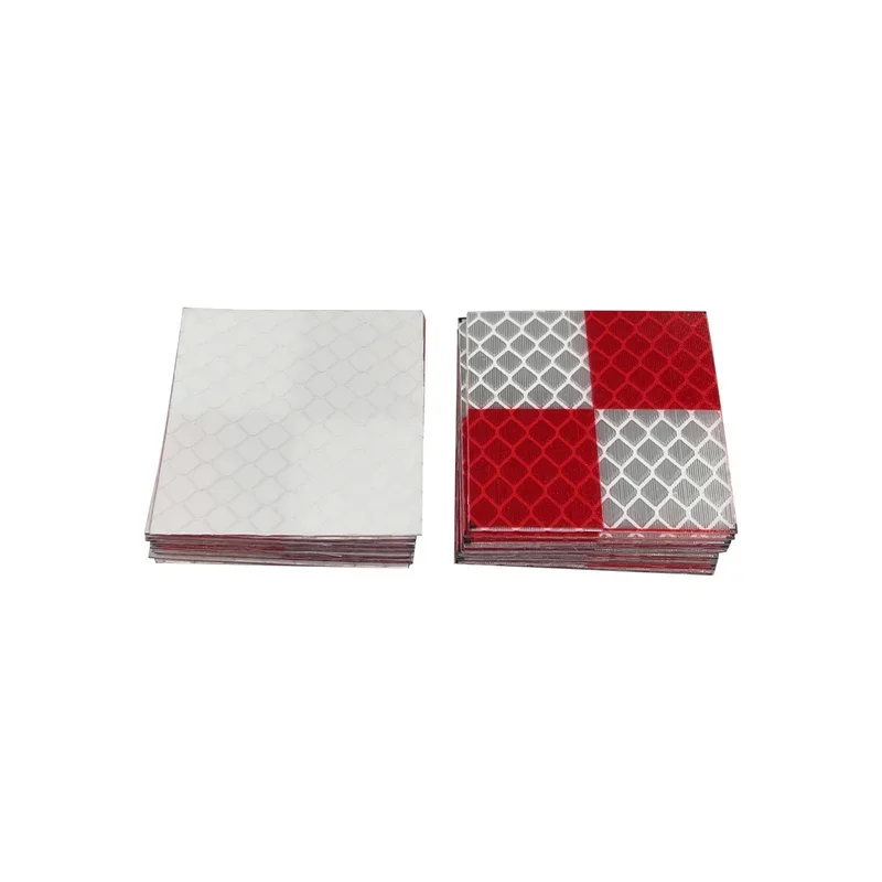 New 100PCS red white color Reflector Sheet 40x40MM Reflective tape target