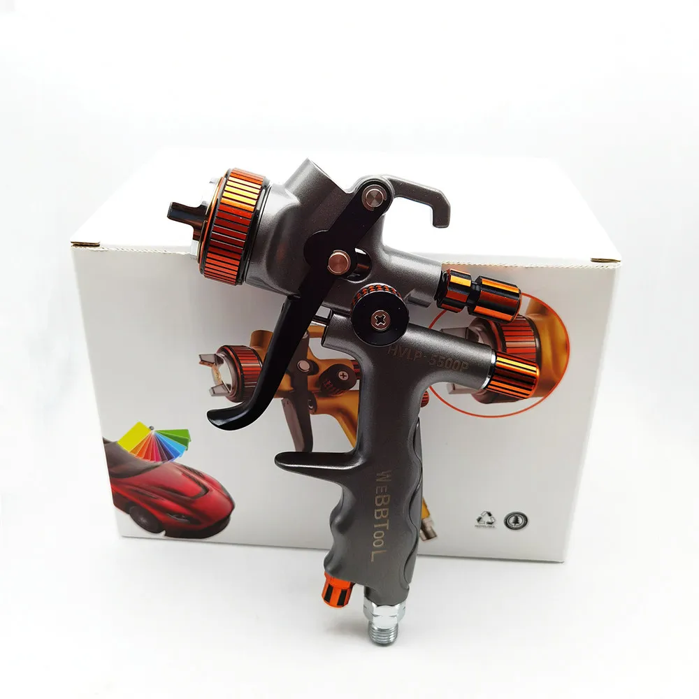 LVLP 5500P Spray Gun 1.3MM Stainless Steel Nozzle Paint Spray Guns Water-Based Paint Gun Air Spray Gun