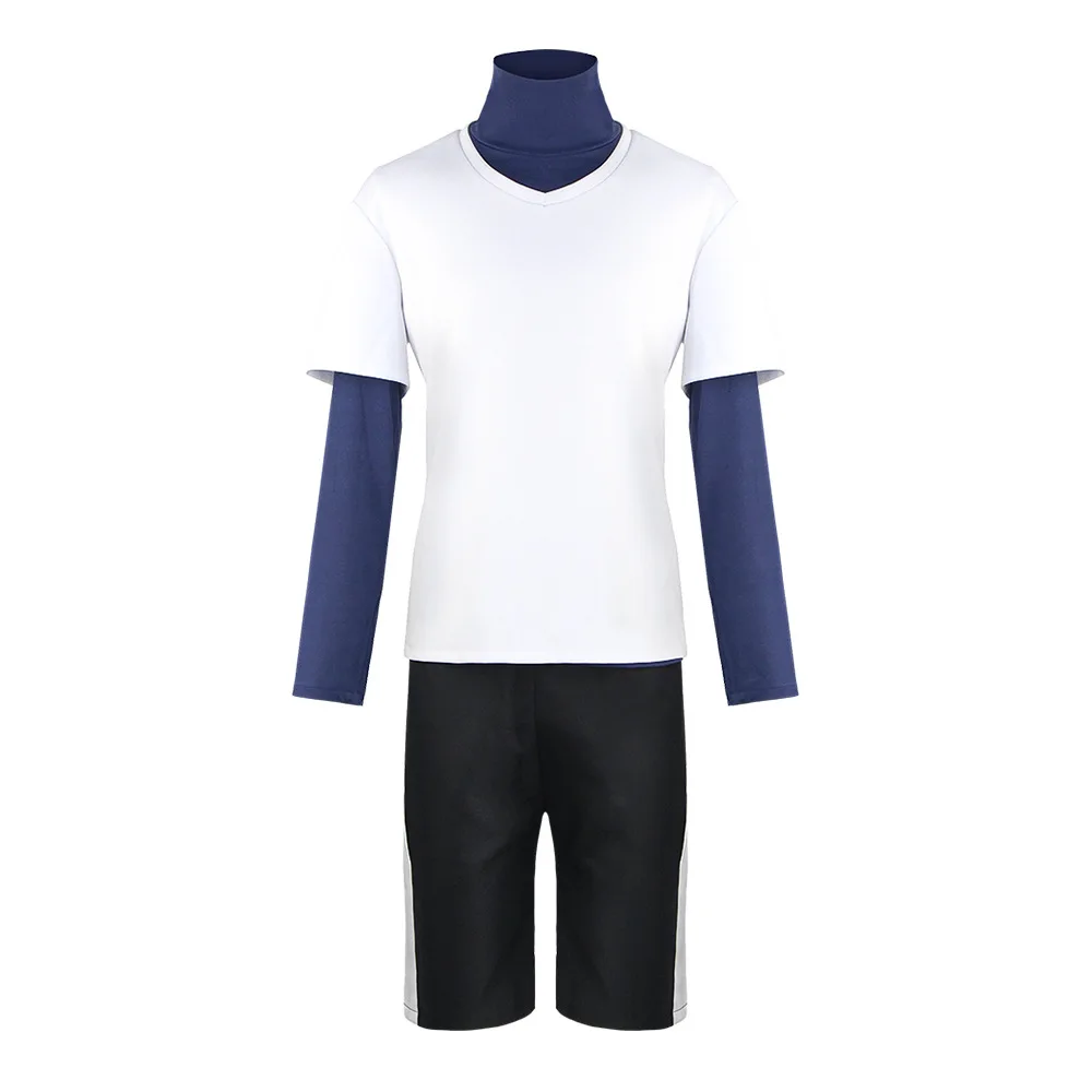 Anime Hunter x Hunter Killua Zoldyck Cosplay Costume Top Pants Sports Uniform Full Set Halloween Party Role Play Outfit for Men