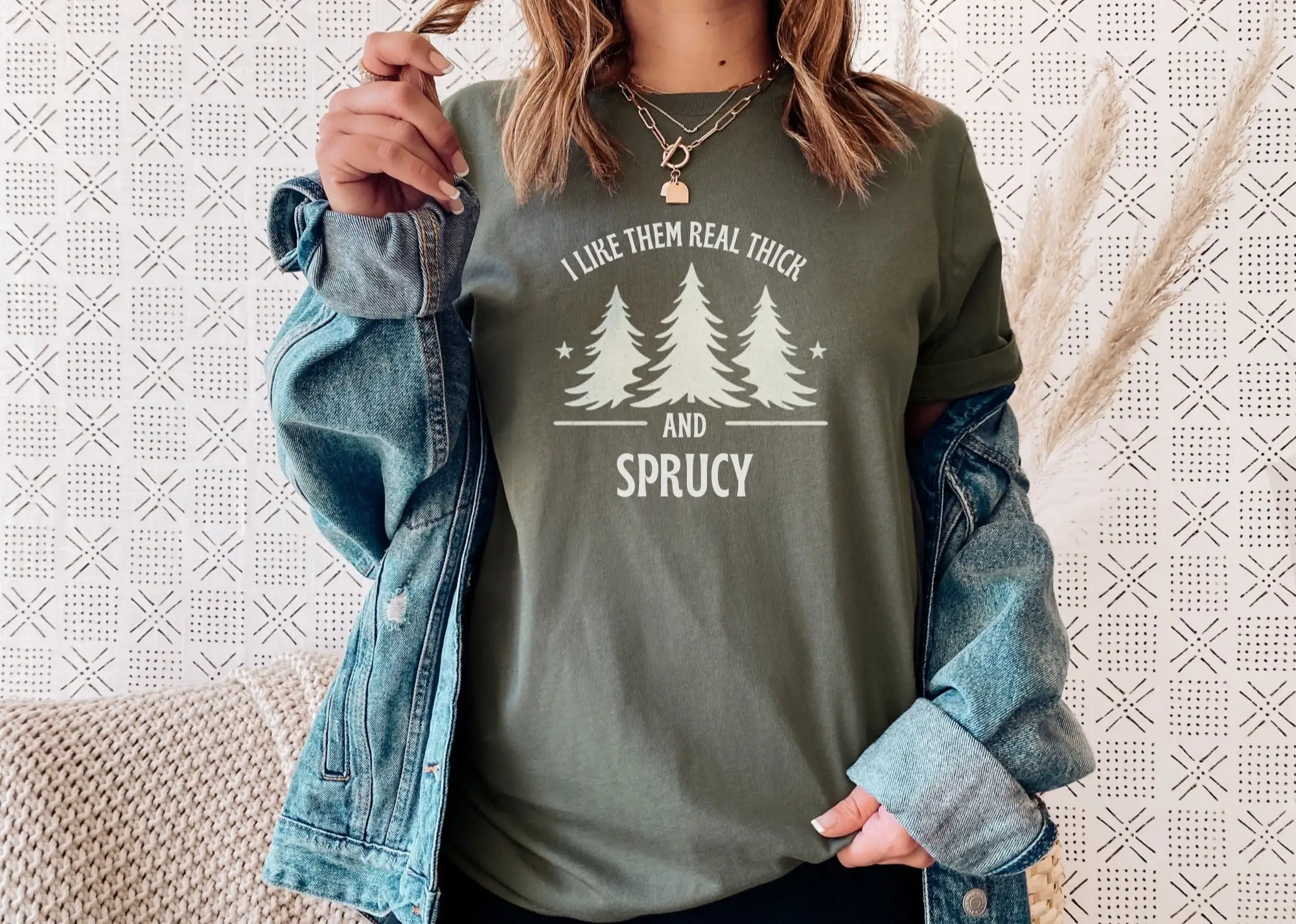 Thick Spruce Tree T Shirt Christmas Holiday Funny Pine Fir Clothing And Apparel Shop