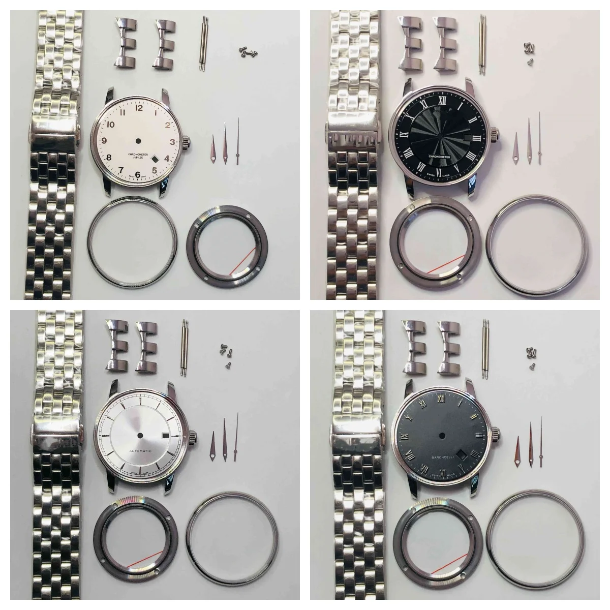 38mm Sapphire Steel M8600 Watch Case Set Parts Accessory Fit for ETA 2824 Movement Baroncelli