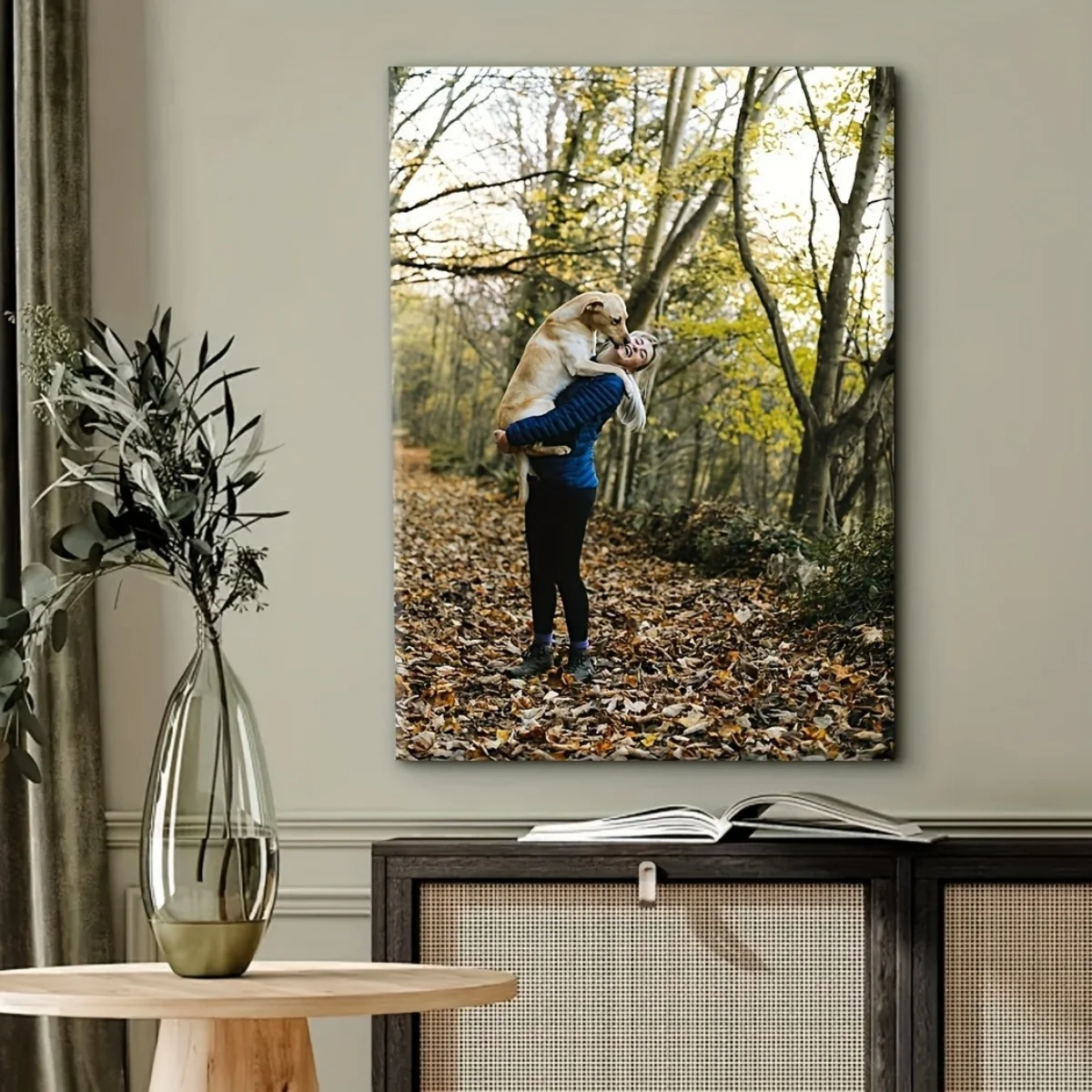 Custom Personalized Canvas Wall Art – Pet and Family Photo Prints, Perfect Gift for Mom, Men, and Women – Unframed, Suitable for view 2