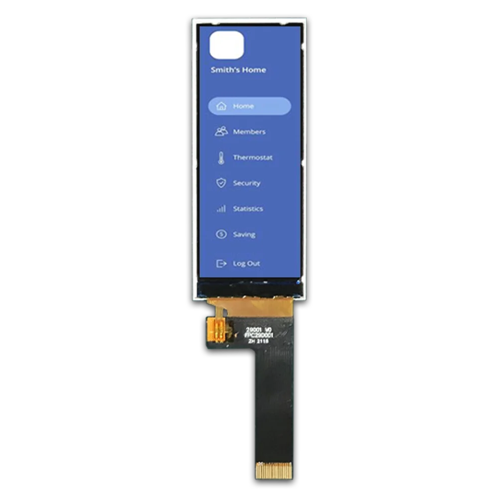 Tela LCD TFT de 2,9 polegadas 376x960 ST7701S 4 Lane MIPI IPS Alto Brilho 550 lêndeas Painel Compacto de Longa Vida