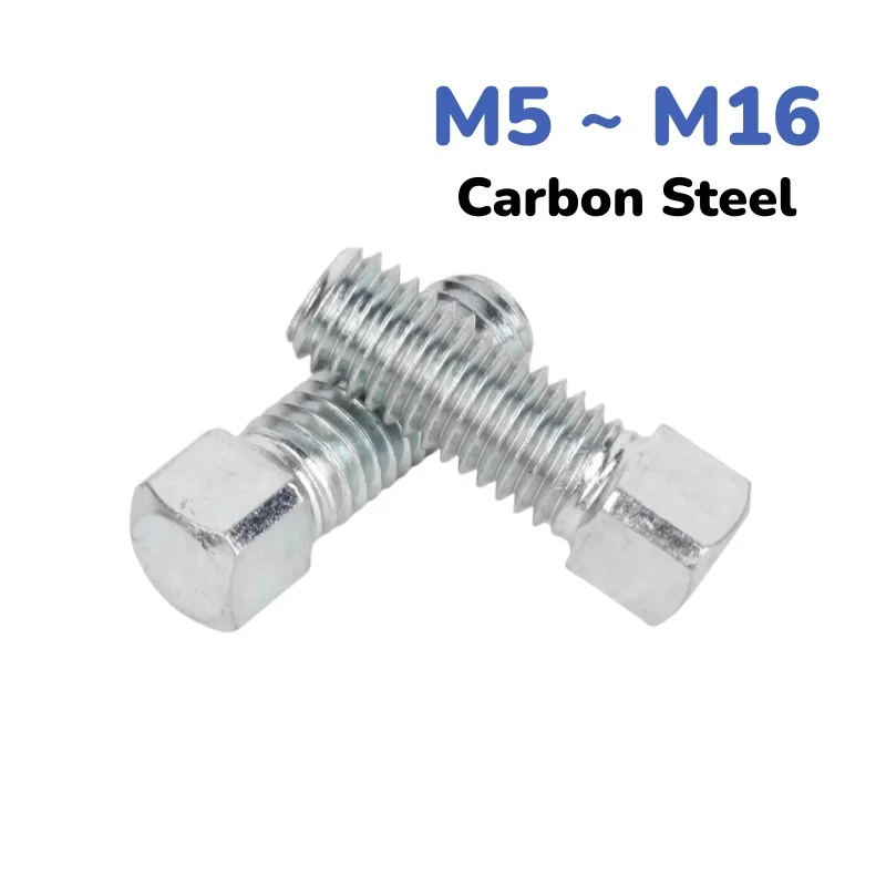 Carbon Steel Galvanised M5 ~ M16 Square Head Screws Square Head Flat End Set Screws