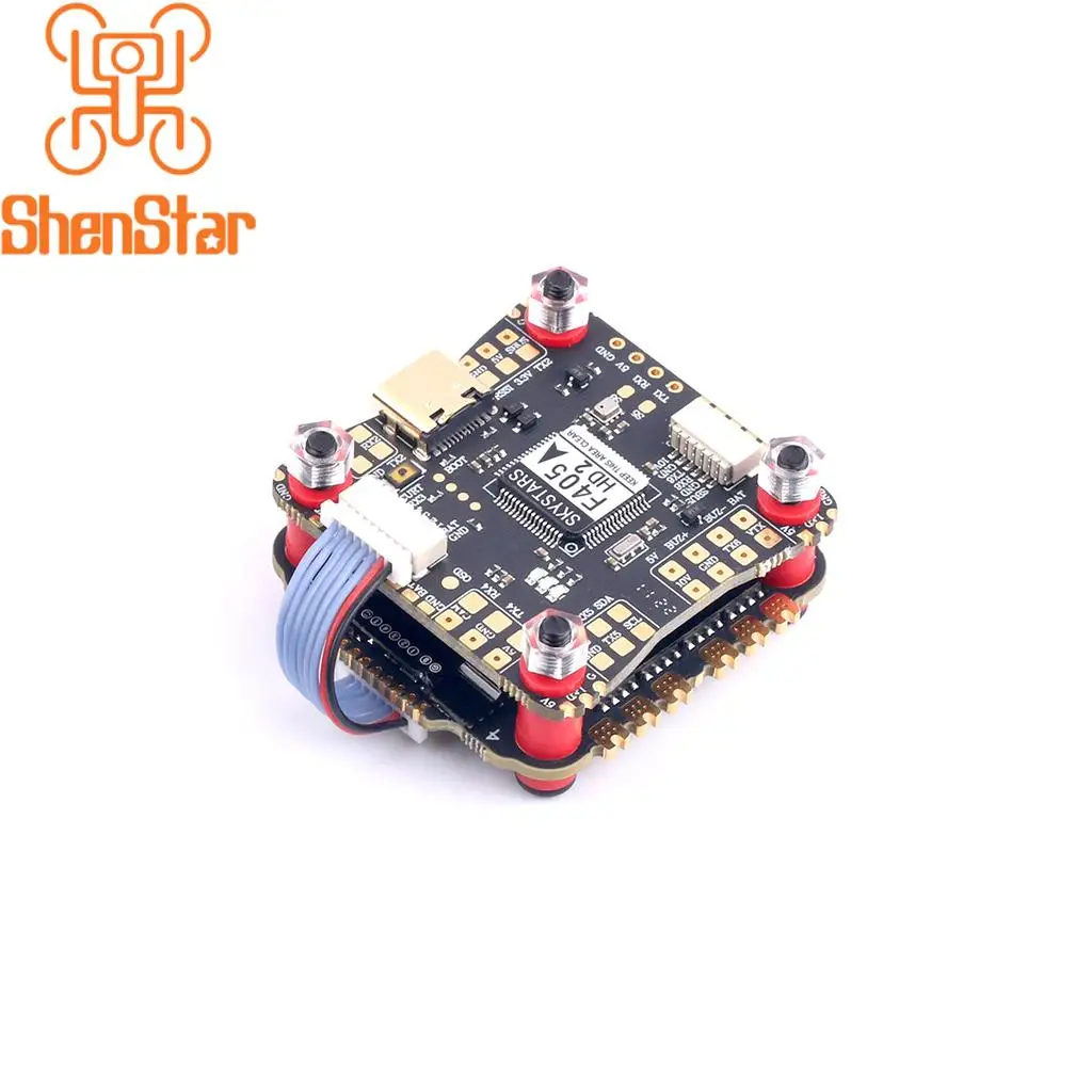 

FEICHAO F405-HD2 Flight Control for SkyStars Stack 55A 4-in-1 ESC 3-6S STM32F405 Dshot600 Supports OSD 30.5*30.5mm NO BEC