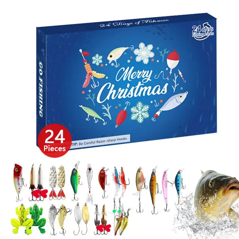 

Advent Calendar Fishing Countdown Advent Calendar Bait Christmas Set Fishing Set For Adult 24 Days Christmas Countdown For