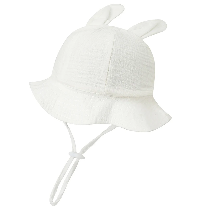 Chapeau de plage imprimé à large bord pour enfants, bonnets de soleil, dessin animé, oreille de lapin, bébé, doux, extérieur, mode, mignon, printemps, automne, E27, 1 pièce