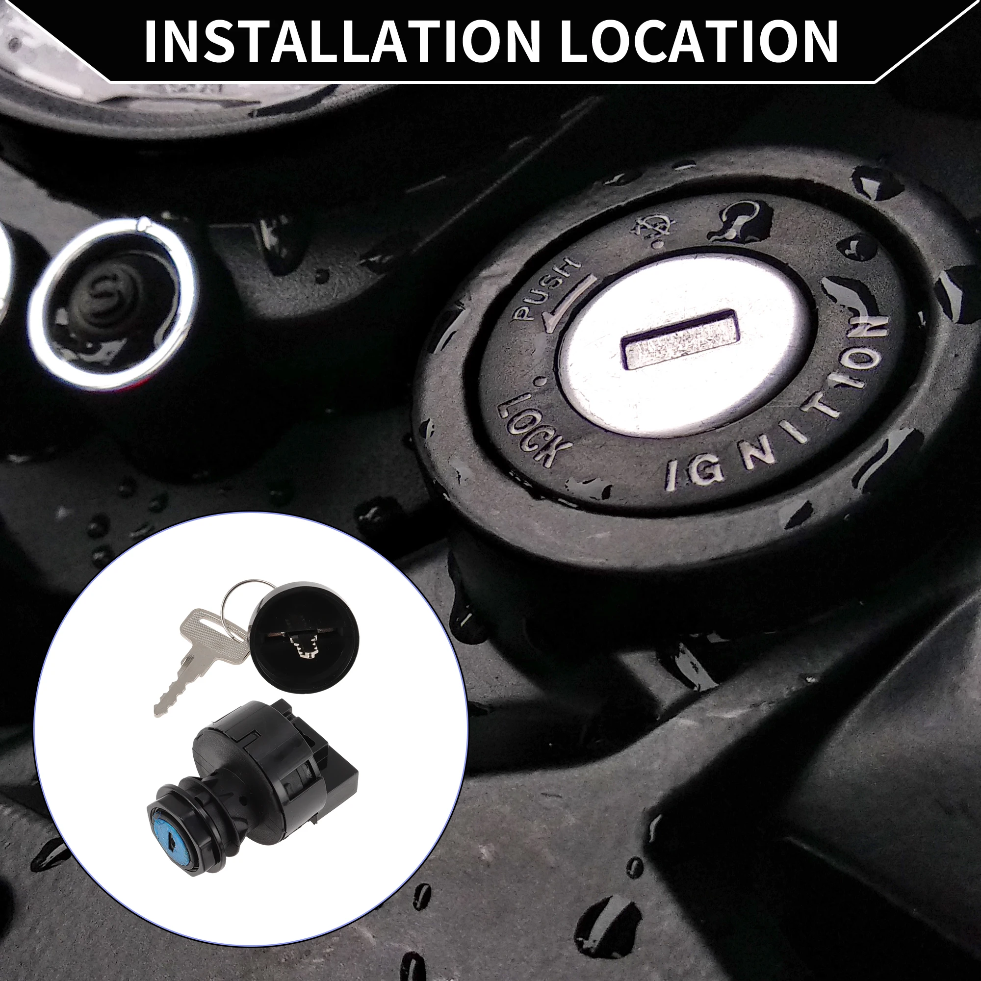UXCELL Ignition Key Switch No.710003847 for Can-Am Renegade 850 X xc 2016 1 set