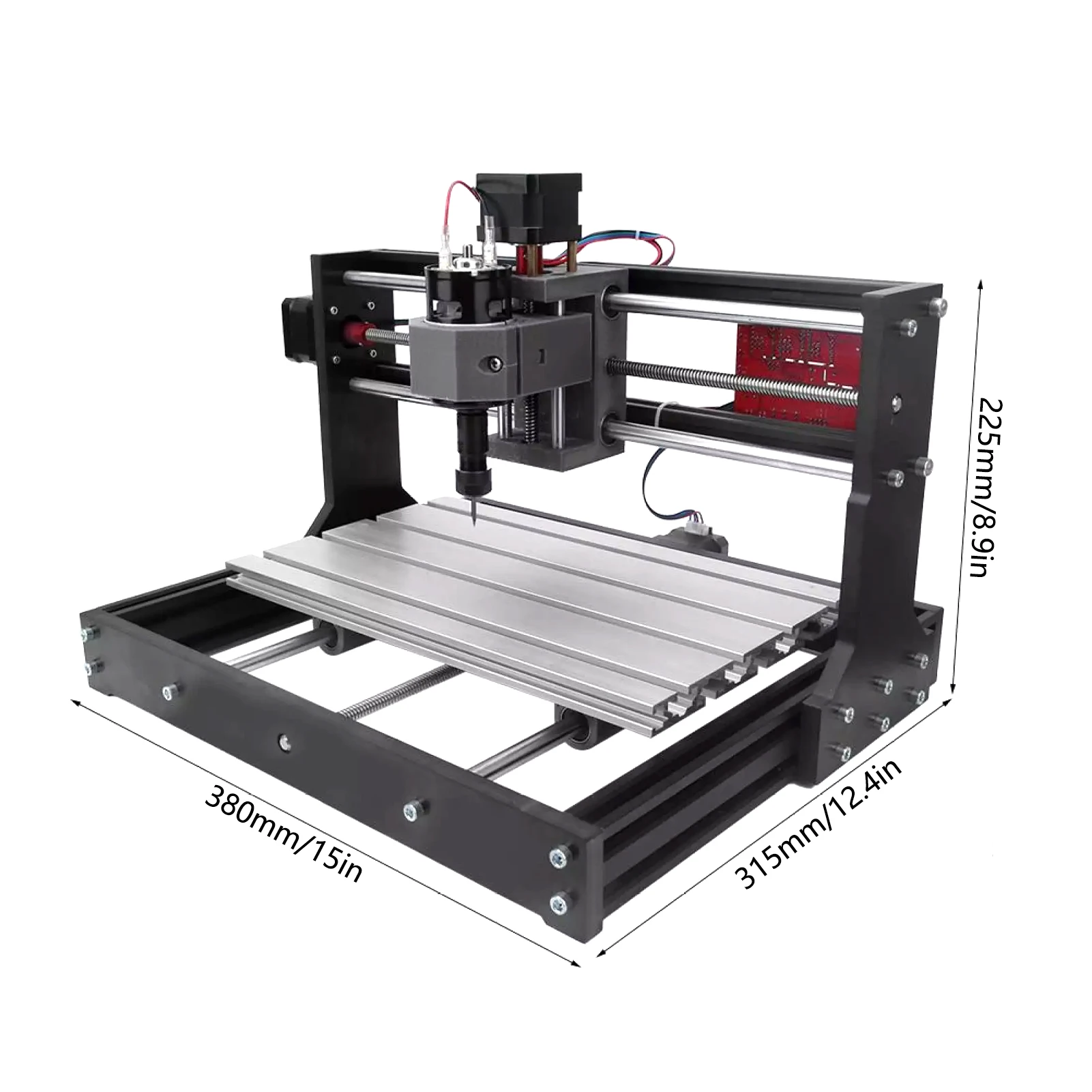 TwoTress CNC 3018 مجموعة التوجيه GRBL التحكم 3 محور البلاستيك الاكريليك PVC آلة نقش الخشب نطاق العمل 300x180x40mmUS