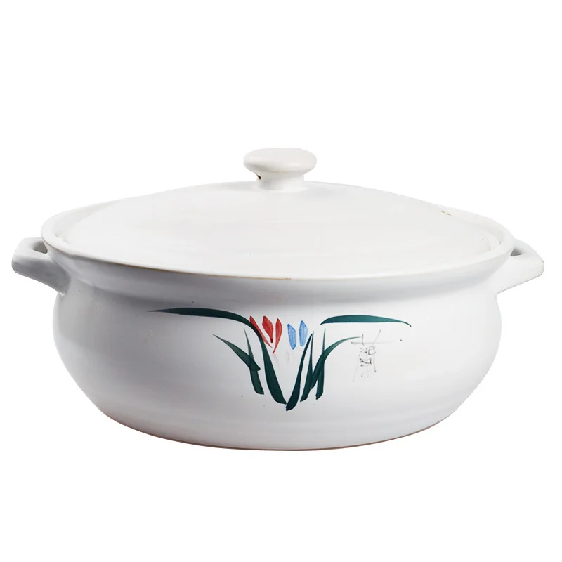 Kangshu Large Size Capacity Casserole for Soup Cooking Gas Stove High Temperature Resistant Stew Soup Clay Pot Chinese