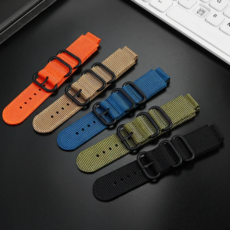 Nylon watch band for Casio small square DW-5600 / 5610 GW-B5600 modified canvas watch strap men\'s wristband bracelet convex belt