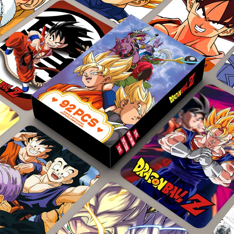 92PCS Double-sided Dragon Ball Cards in Box, Photo Cards, Bookmarks, Greeting Cards