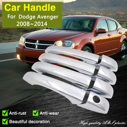 Fit for Dodge Avenger GTS 2008 2009 2010 2011 2012 2013 2014 Chrome Smart Door Handle Cover Car External Accessories StickerTrim