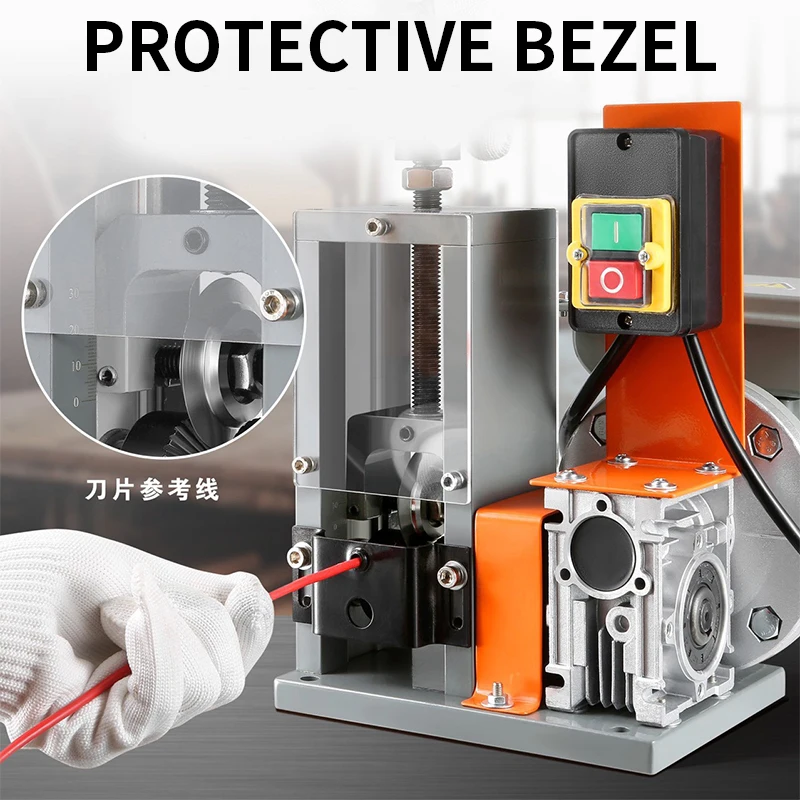 Transparent electric wire stripping machine, waste cable and wire stripping machine, automatic wire stripping machine