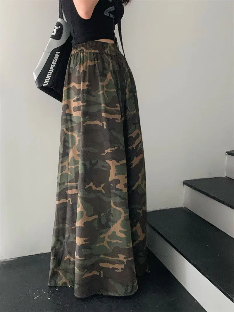 

2024 Korean Version of Women's Casual Long Skirt, High Waisted A-line Skirt Summer Fashion Straight Tube Skirt for Women P680