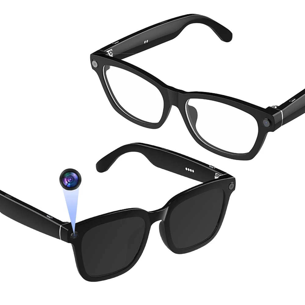 

V03 Smart Glasses with 8MP Translation Al Assistant Recording ENC Noise Reduction Sunglasses Smart Video Glasses