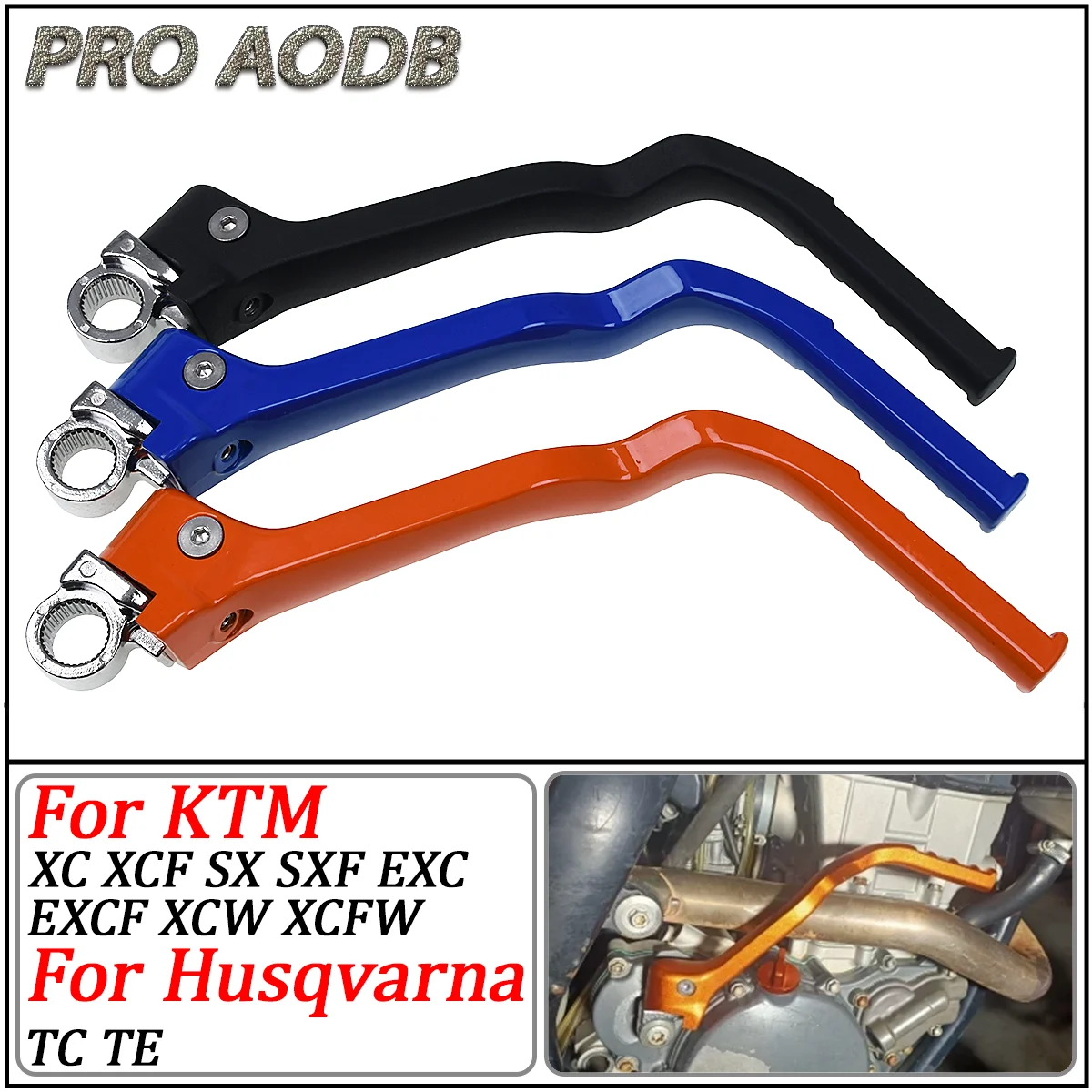 

For Husqvarn TE TC KTM SX XC XCW XCF XCFW SXF EXC EXCF 250 300 350 450 2011-2016 CNC Forged Kick Start Starter Lever Pedal MOTO