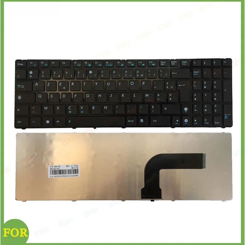 Teclado francés para portátil Asus X55A X52 X52F X52J X52N X52JC X52JR X52JT X52JU X52DE X55 X55C X55U G72 G73 G72X G73J NJ2 FR