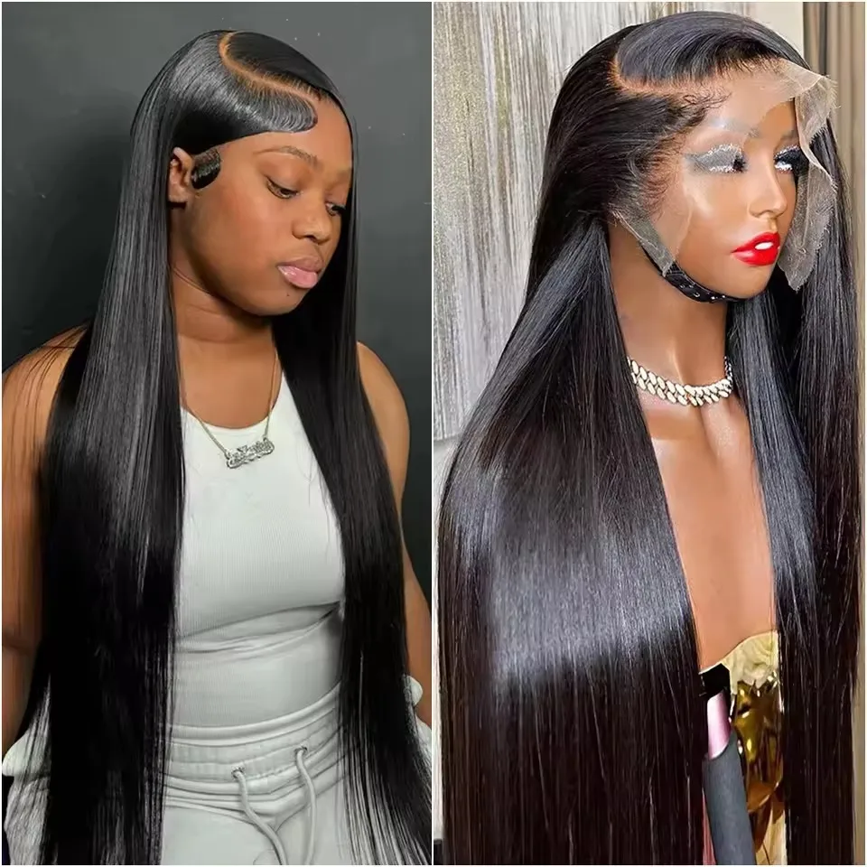 

Парик из натуральных волос, 250 плотности, 13x4, прямые как кость, 13x6, 360 HD, с прозрачным кружевом, 30-40 дюймов, для женщин