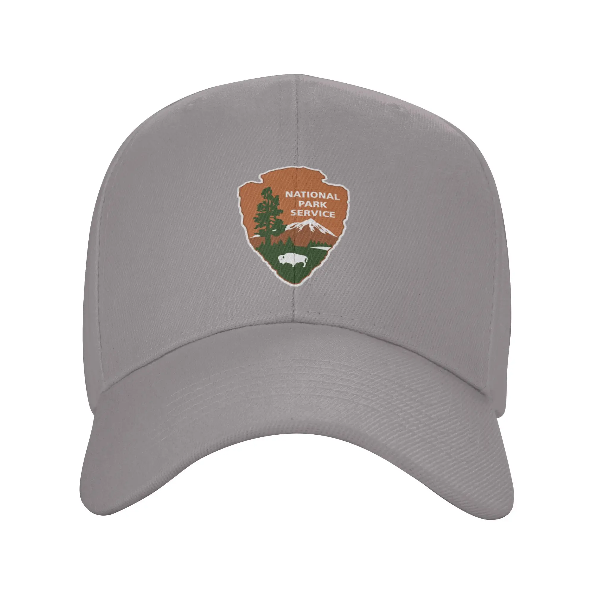 Hot Sale National Park Service Logo White Outline Baseball Cap  Leisure Sun Cap  Casual Street Style Sun Cap