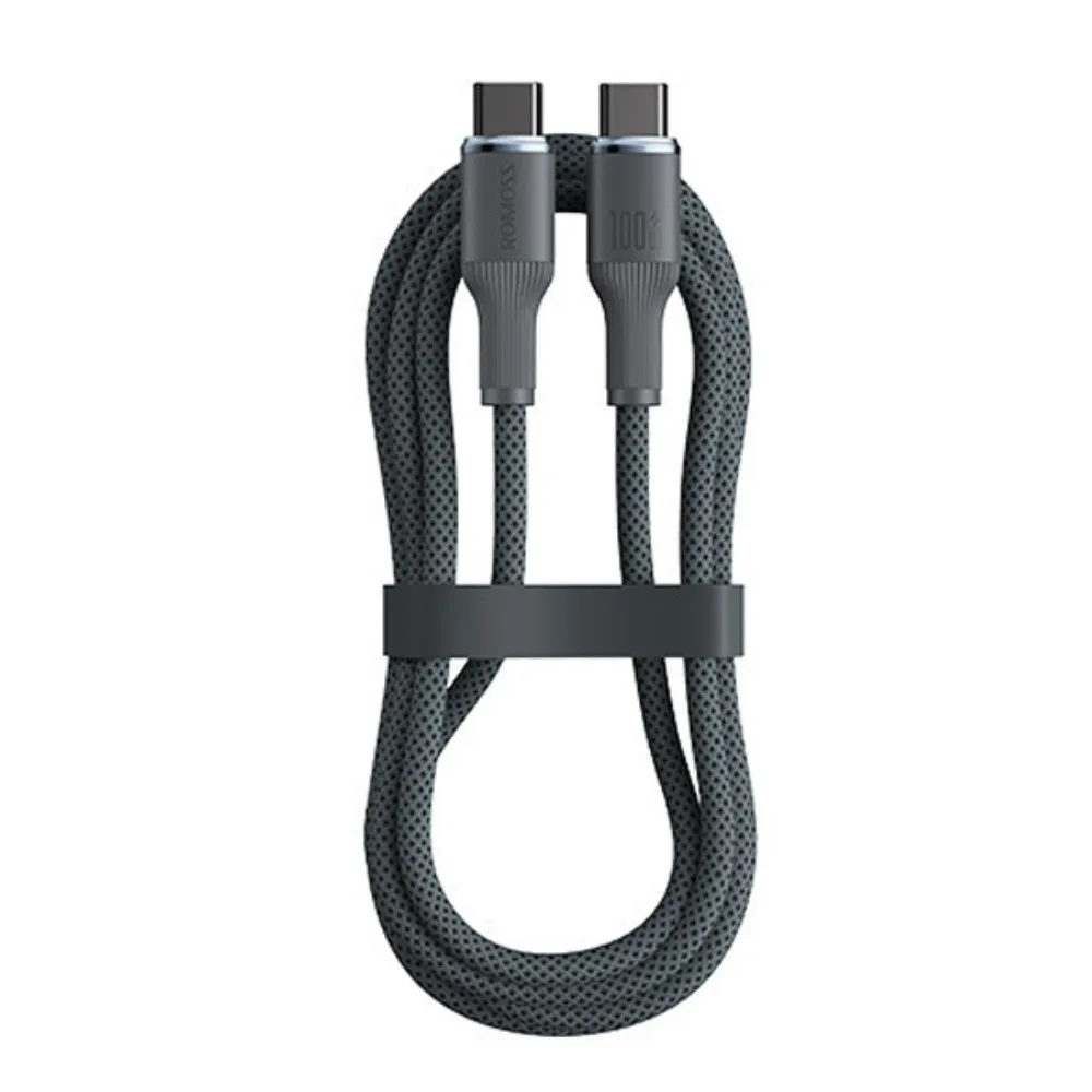 

100W 6A Type C To Type C Charging Data Cable Super Fast Charging Woven Shell Tpye C Charging Cable Single Head High-speed